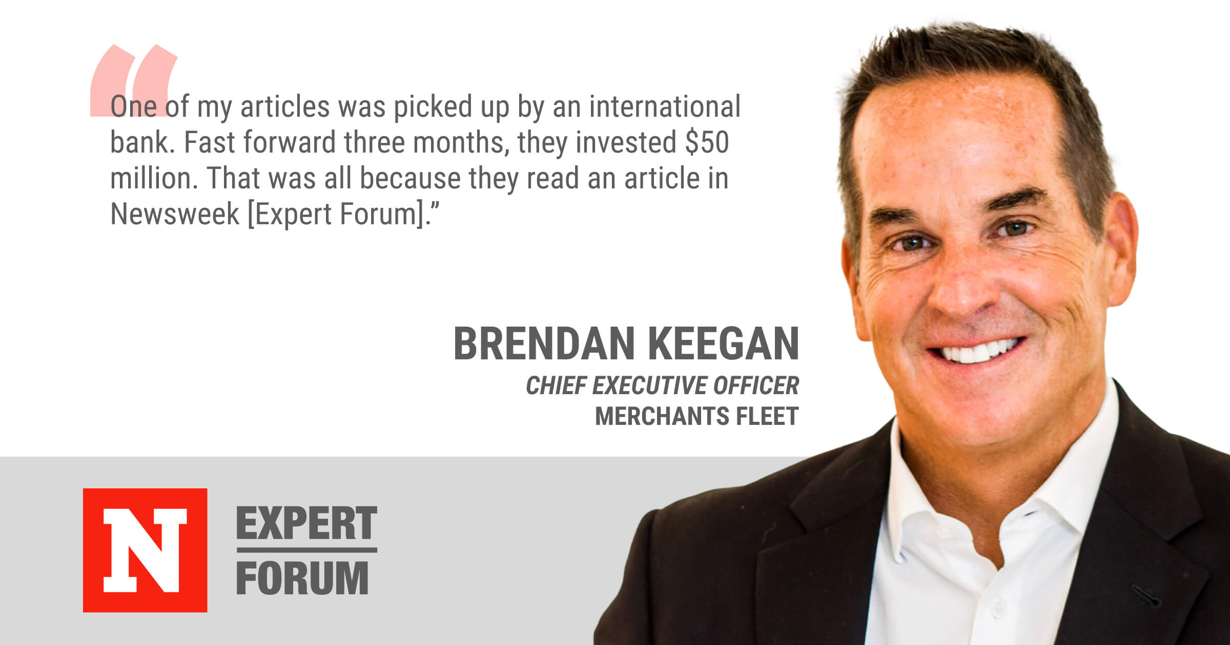 Newsweek Expert Forum member, Brendan Keegan